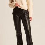 Abercrombie & Fitch Abercrombie Split Hem Vegan Leather Slim Flare Pants   Photo 2