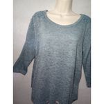 Absolutely Famous  women LG Blue Long Sleeve Embroidery Tunic Round‎ Neck Photo 1