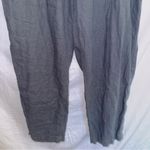 Love Tree Black high Waisted Linen Blend Straight Leg Ankle Crop Pants large Photo 2