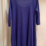 Eileen Fisher  purple dress XS 100% linen scoop neck Beautiful versatile RARE HTF Photo 1
