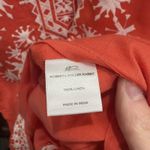 Roberta Roller Rabbit Sweating Orange White Embroidered Linen Tunic Dress Size L Photo 2