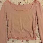 Light pink basic long sleeve cropped shirt Size XS Photo 1
