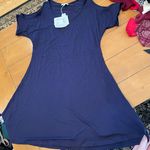 Charming Charlie Navy Cold Shoulder Dress Photo 0