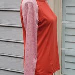 TCM Active Stripe Sleeve 1/4 Zip Pullover | Striped Sleeve 1/4 Zip Pullover Orange Photo 2