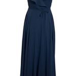 Jenny Yoo  Collection Faye Maxi Dress Long Gown Bridesmaid Chiffon Navy 0 New Photo 2