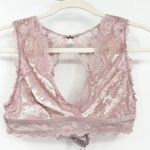 Victoria's Secret  VS Dream Angels Plunge Crushed Velvet Lace Bralette Size S Pink Photo 1