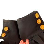 Gucci Alione V-neck Long Sleeve Button Jumpsuit Wool Silk Gold Black IT 36 US 0 Photo 14