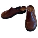 Clarks Clark’s Mules Women Leather Low Clogs Comfort Shoes Reddish Brown Size 9M Boho Photo 1