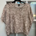 Ann Taylor 100% Linen Tan Taupe Snakeskin Print Women's Crop Cropped Top Size XL Photo 6
