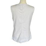 Semantiks women's size small white sleeveless ruffle front tank top blouse shirt Photo 3