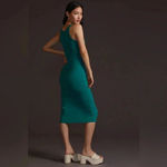MOTHER Chin Ups Midi Dress Ribbed Tank in Move It Cadmium Green Size XS Photo 3