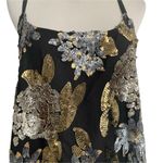BB Dakota Size Medium Top Blouse Sequin Tank Top Racer Back Cami Photo 2