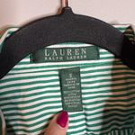 Ralph Lauren Lauren  green striped crest logo button down shirt Photo 2