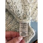 Free People  sweater size S fuzzy fair isles boxy cream ivory with blue Photo 3