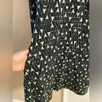 Toad & Co. dress A‎ line midi long sleeves crossover top tribal print Medium Black Photo 4