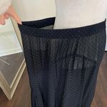 Anna Bella One Size Early 2000's Sheer Black White Polkadot Maxi Skirt Plus Size Photo 4