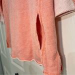 Soft Surroundings  Sweatshirt Hoodie Boxy Coral Orange 1/2 Sleeve Size Medium Photo 5