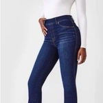 Spanx Flare Jeans XS Petite Midnight Shade Dark Wash Pull On Shaping High Rise Photo 0