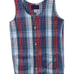 No Excuses Vintage 90s Y2K Jumper Dress Size L Red Blue Plaid Photo 0