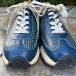 Dooney & Bourke  Vintage Blue Leather Lace Up Sneaker Shoes Size 7 Photo 2