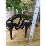 Ava & Aiden Black Suede Ankle Strap Stiletto Heels Leather Upper Size 7.5 Photo 2