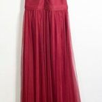 NWT Amsale Aliki Crimson Bridesmaid Dress Size 6 Photo 1