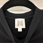 Helsa Jersey Mock Neck sleeveless Mini Dress in Black Ink sz Large Photo 7