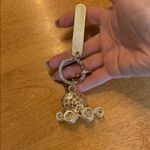 White crystal pumpkin carriage bag charm keychain Photo 3