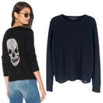 Skull Cashmere 360 Cashmere Raj Cashmere Skull Leopard Crewneck Sweater Black Size S Photo 2