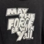 Vintage 90s 1997 Star Wars May The Force Be With Y'all Comedy Parody Tee XL Black Photo 1