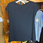 Eileen Fisher Black Fine Jersey Cowl Neck Top Slim Fit Basic Length Size Small Photo 4