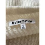 Reformation Cream Cashmere One Shoulder Long Sleeve Rib Knit Sweater Top Size S Photo 2