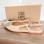 Bibi Lou Anthro Embelished Flat Slingback Shoes US 6 EU 37 W/ Box $190 Leather Tan Size 7 Photo 3