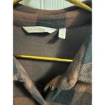 Soft Surroundings Mad About You Blouse LP Brown Plaid Cozy Fall Button Top Photo 3