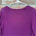 Lacoste V Neck Cotton Sweater Women’s EU 34 Small Purple Pockets Buttons Photo 9