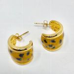Sterling Silver , gold overlay leopard print earrings Photo 3