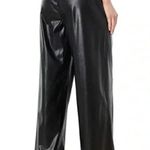 BLANK NYC  Faux Leather Wide Leg Pants, Black, Size Large Photo 2