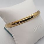 Swavorski Swarovski Gold Tone & Crystal Bangle Bracelet Photo 1