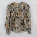 Rebecca Taylor Rebecca‎ Taylor Women's Passion Flower Tie Front Blouse size Xs Photo 3