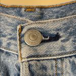Levi's Levi’s Premium Women’s 501 Distressed Raw Hem Light Wash Button-Fly Denim Shorts Photo 3