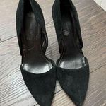 Banana Republic Women’s 7 Black Faux Suede Point Toe Heels Photo 0