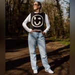 Slow Love Old Skool Cotton Knit Tank Top Charcoal Size 2 EUC Gray Size L Photo 9