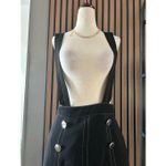 ZARA Black Mini-Skirt with Suspenders size small Photo 1