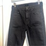 Mother The Looker Ankle Fray in Guilty Party Racer Black Skinny Jeans Size: 25 Photo 9