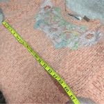 Vintage 80’s M peach Knit short sleeve Sweater Floral Embroidery Orange Size M Photo 4