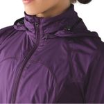 Lululemon Rush Hour Hooded Jacket Darkest Magenta Size 6 Photo 5