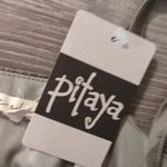 Pitaya Et.Clet  Olive Satin Plunge Back Zip Corset Tank Size Medium Photo 2