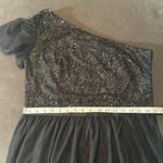 Women’s Black One Shoulder Short Sparkly Bodice Party Dress Zip Up Size XL Photo 9