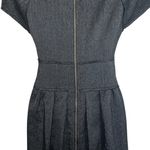 Urban Outfitters OUTFITTERS SILENCE & NOISE Charcoal Denim Raw Hem Skater Dress EUC Small Photo 7