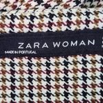 ZARA Brown and Black Houndstooth Mini Shift Dress Size Large Preppy Mini Dress Photo 7